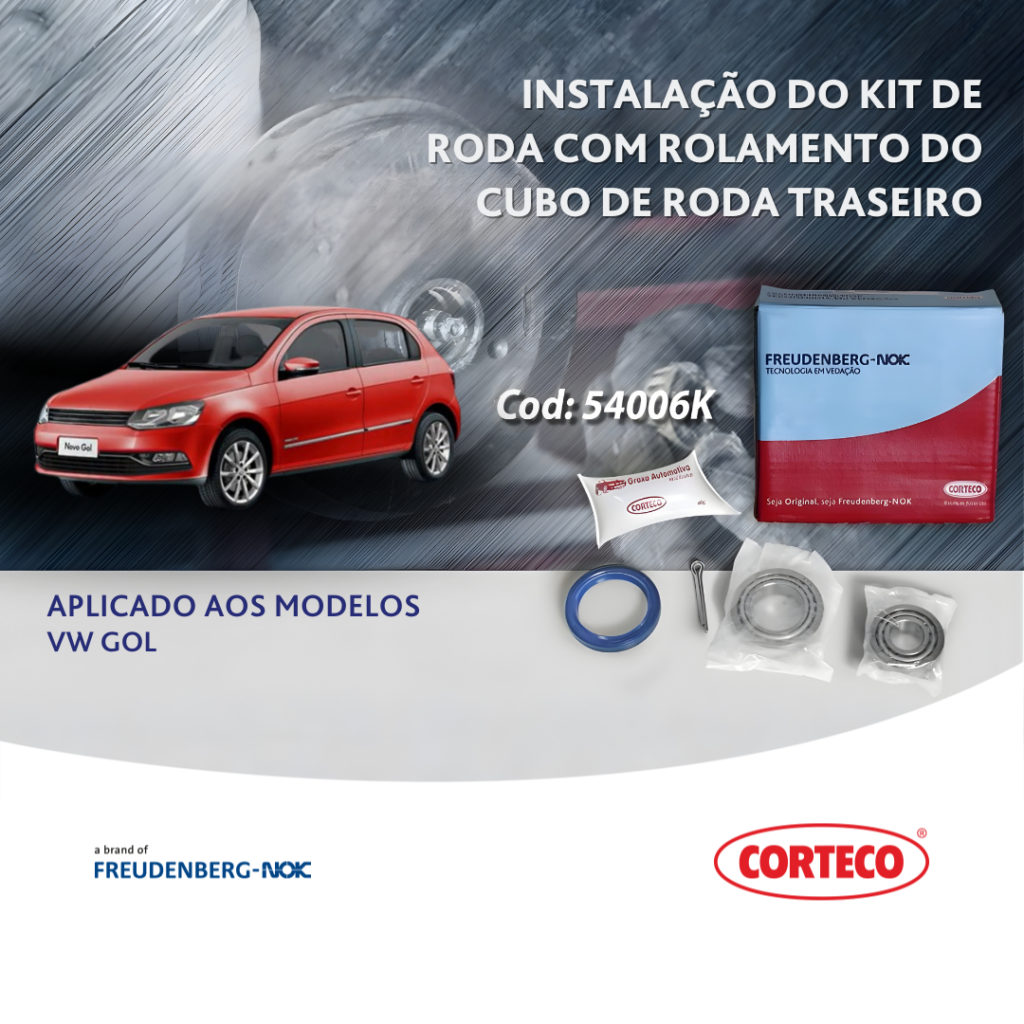 Como trocar o rolamento traseiro do VW Gol G5: Guia prático da Corteco